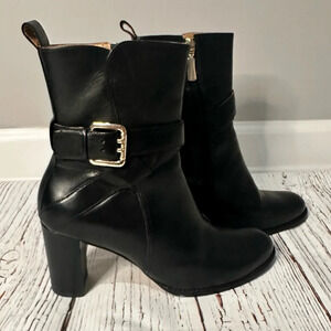 Jack Rogers Women's Jade Black Ankle Boots Booties Size 7.5 EUC Bloomingdale’s